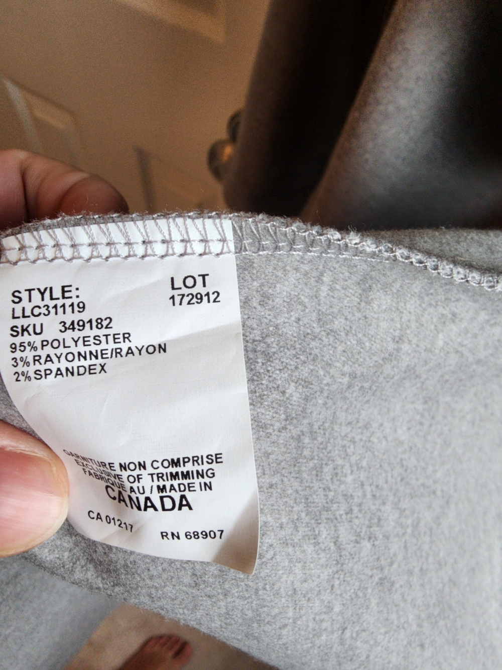Le Chateau Gray Waterfall Tie-Waist Coat Size SM - Picture 7 of 10